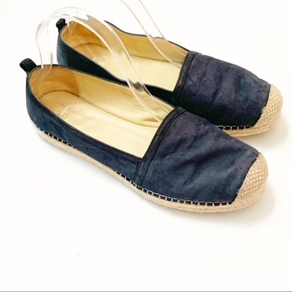Stuart Weitzman Biarritz Blue Suede Espadrille 8 - Picture 3 of 7